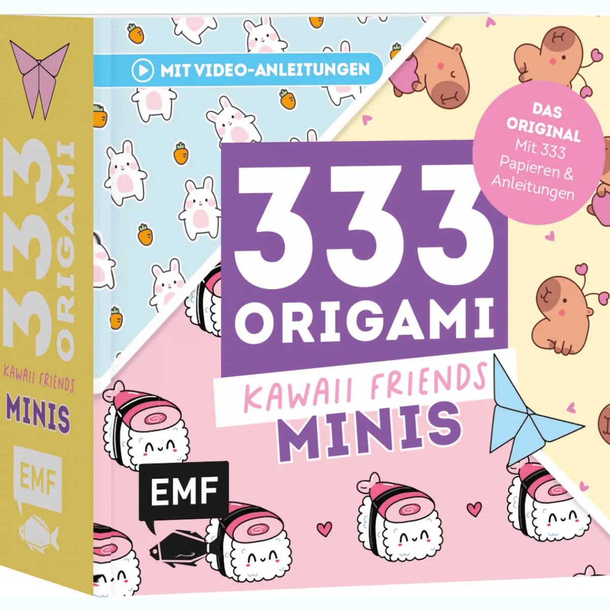 Waschbär 333 Origami Minis - Kawaii-Friends: Dein dekorativer Wendeblock zum kreativen Falten & Notieren (Papier: 70 g/m², 9x9 cm). Best