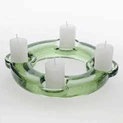 Waschbär Adventskranz aus Glas. Best