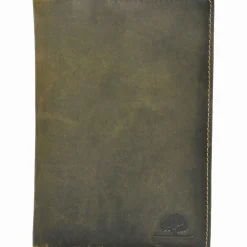 Waschbär Ausweisetui aus Vintage-Leder, olivgrün. Clearance