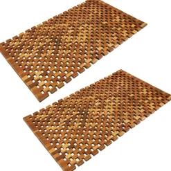 Waschbär Badematte aus Akazienholz, 2er-Set. Best