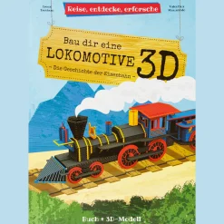 Waschbär Bau dir eine Lokomotive. Die Geschichte der Eisenbahn. Hot