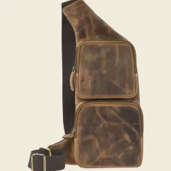 Waschbär Bodybag, antikbraun. Clearance