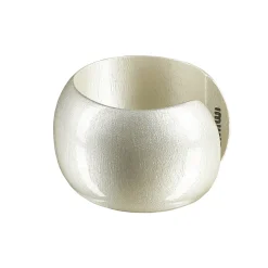 Waschbär Breiter Armreif aus Mangoholz, perlmutt. Outlet