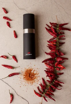 Waschbär Gewürzmühle für getrocknete Chilischoten. Hot