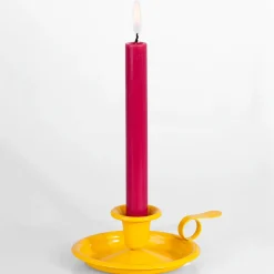 Waschbär Kerzenhalter, gelb. Outlet