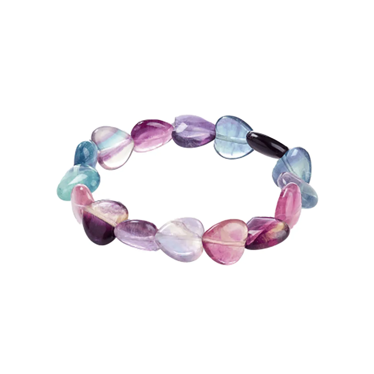 Waschbär Kraftarmband »Fluorit-Herz«. Clearance