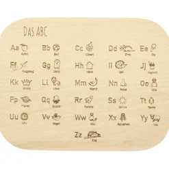 Waschbär Lernbrettchen »Das ABC«, Buchenholz. Best