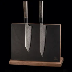 Waschbär Magnetischer Messerblock mit Lederbezug. Best