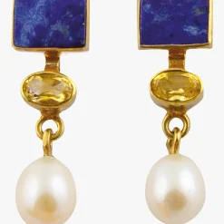 Waschbär Ohrstecker »Vermeer« mit Halbedelsteinen. Outlet