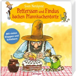 Waschbär Pettersson und Findus backen Pfannkuchentorte. Clearance