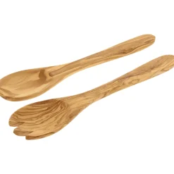 Waschbär Salatbesteck Olivenholz. Online