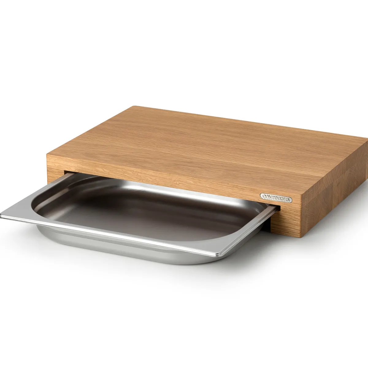 Waschbär Schneidbrett aus Eiche mit Schublade. Discount