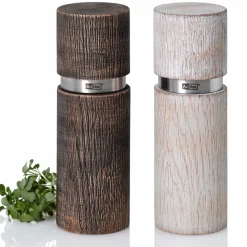 Waschbär Set Pfeffer- und Salzmühle, braun-weiß. Hot