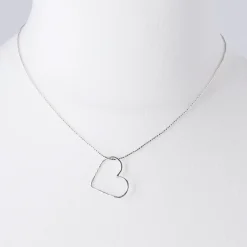 Waschbär Silberkette mit Herz-Anhänger. Discount