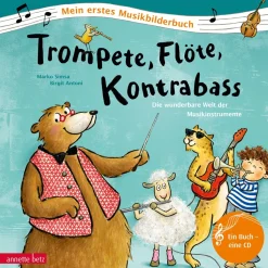 Waschbär Trompete, Flöte, Kontrabass. Die wunderbare Welt der Musikinstrumente. Mit CD. New