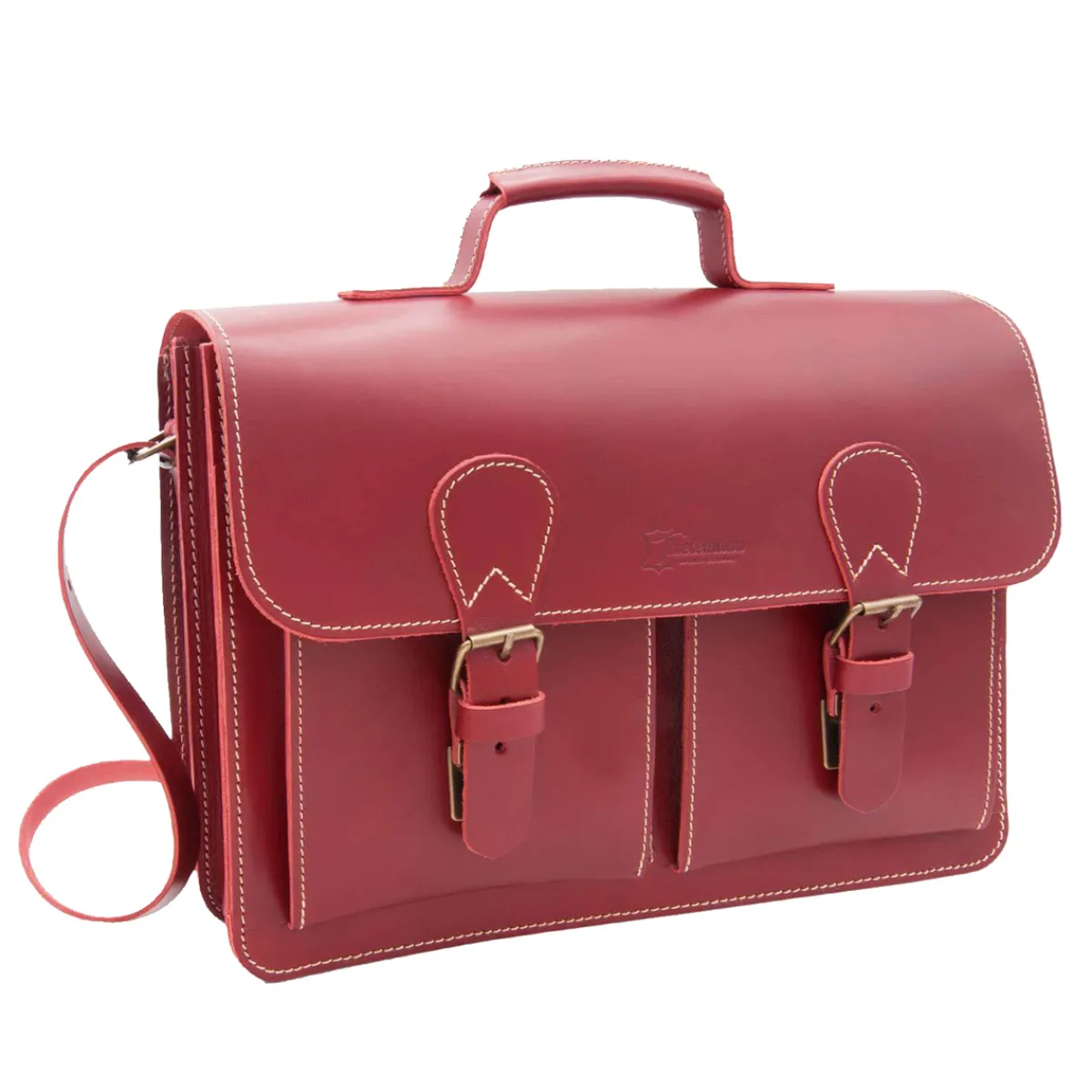 Waschbär Vintage-Aktentasche, rot. Clearance