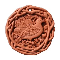 Waschbär Wandfliese Terrakotta »Turteltaube«. New