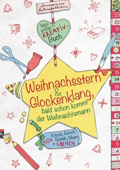 Waschbär Weihnachtsstern und Glockenklang, bald schon kommt der Weihnachtsmann.