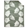 Waschbär Wolldecke Plaid »Ginkgo«, Moosgrün. Outlet